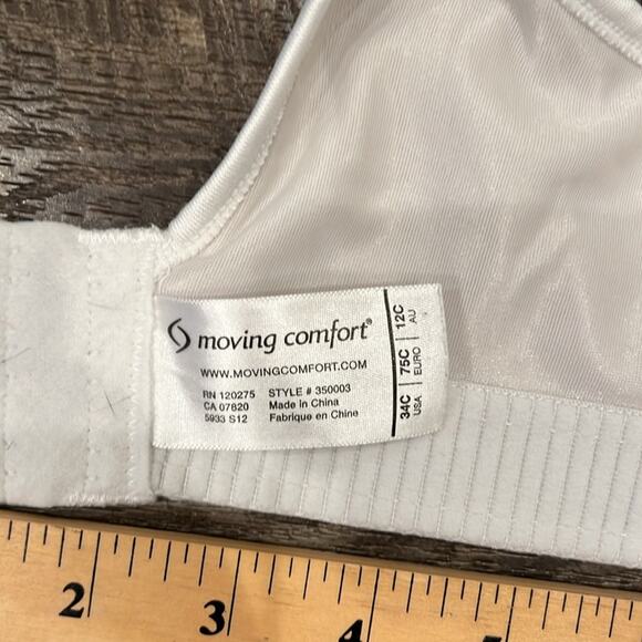 Moving Comfort Sports Bra White Size 34C - Picture 6 of 7